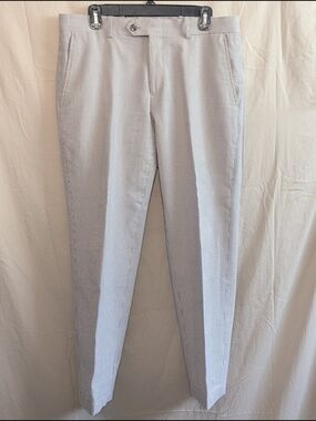 Bar III Slim-Fit Seersucker Suit Pants